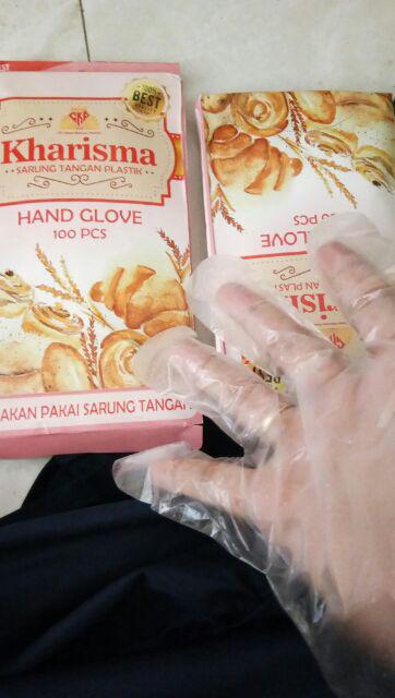 Sarung Tangan Plastik Steril Sekali Pakai Hand Gloves Go Green Tebal Isi 100pcs