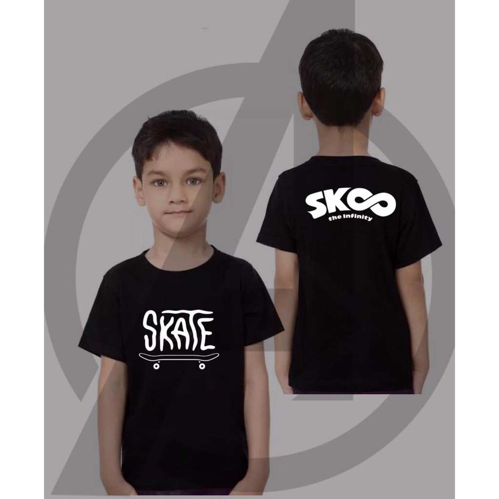 Kaos Anak Baju Tshirt - Skateboarding SK8 The Infinity