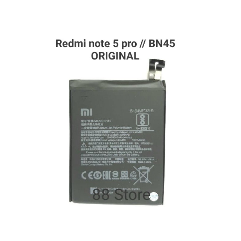 BATERAI BATRE BATTERY XIAOMI REDMI NOTE 5 PRO / BN45 ORIGINAL