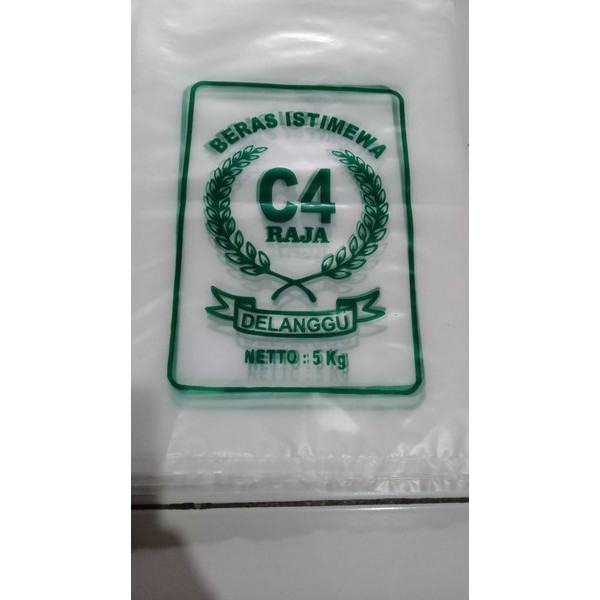 Plastik Sablon Beras kemasan 3 kg 5 kg dan 10 kg Free Desain Proses Cepat
