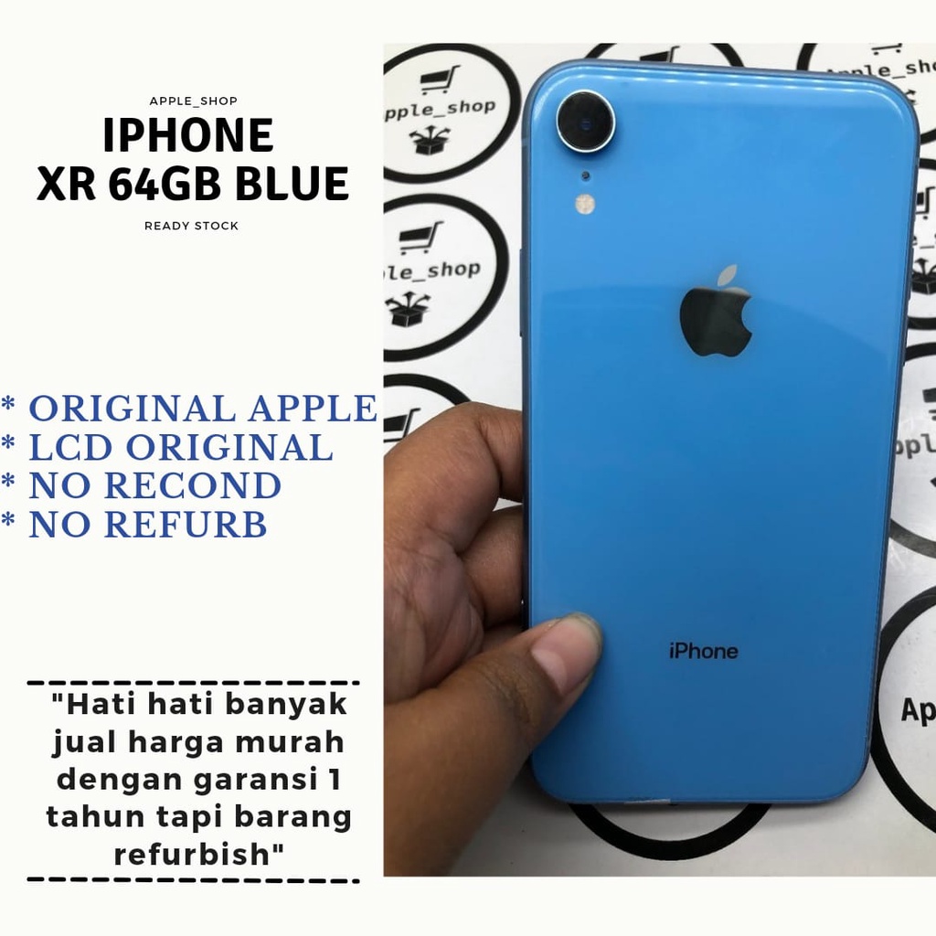 iphone xr 64gb blue Lcd Original Mulus Original Bukan Refurbish / Rekondisi