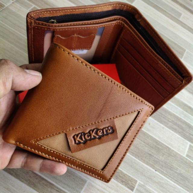 Dompet kulit asli pria kickers timberland impor