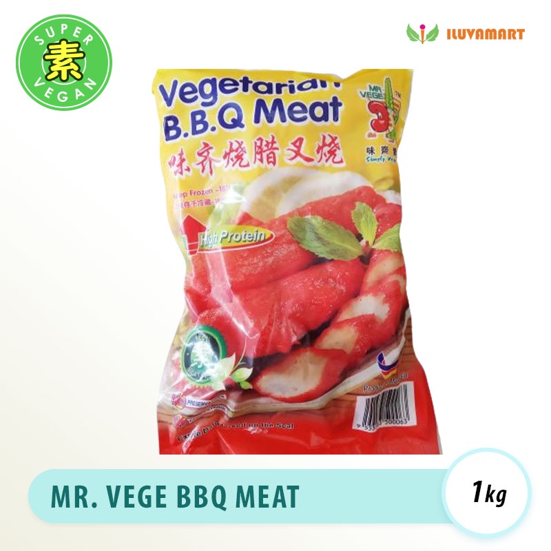 

Mr. Vege BBQ Meat 1 kg / Char Sao Vegetarian / Cha Siu Kedelai