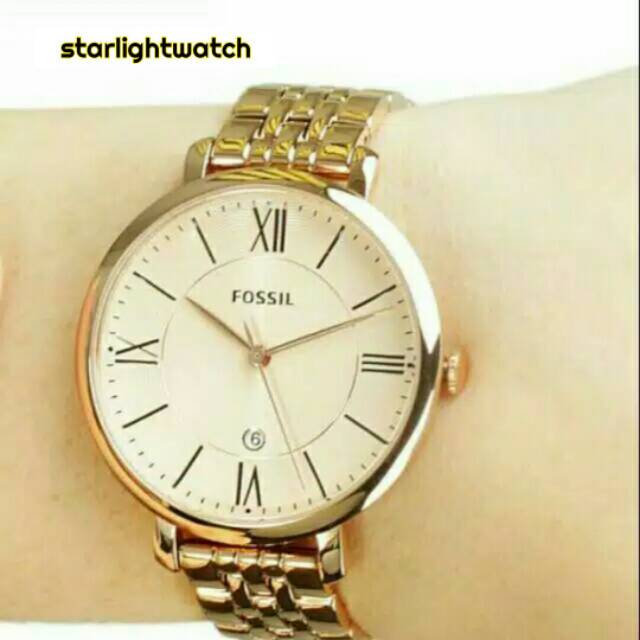 jam tangan wanita fossil ES3435 jacqueline original