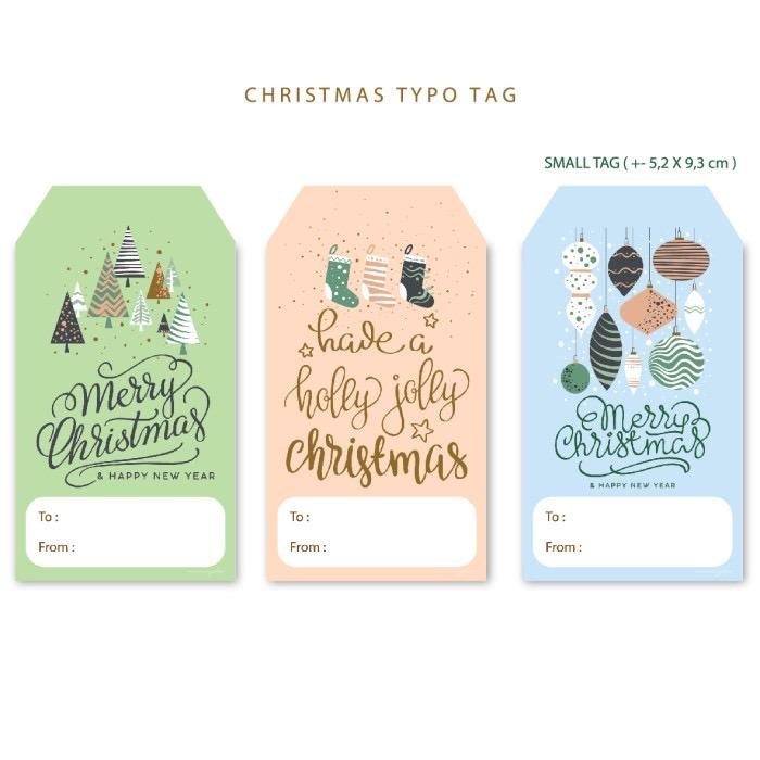 

CHRISTMAS BLANK HANG TAG NATAL KARTU UCAPAN GREETING CARD TAG NATAL LETTERING HAMPERS CUTE PASTEL
