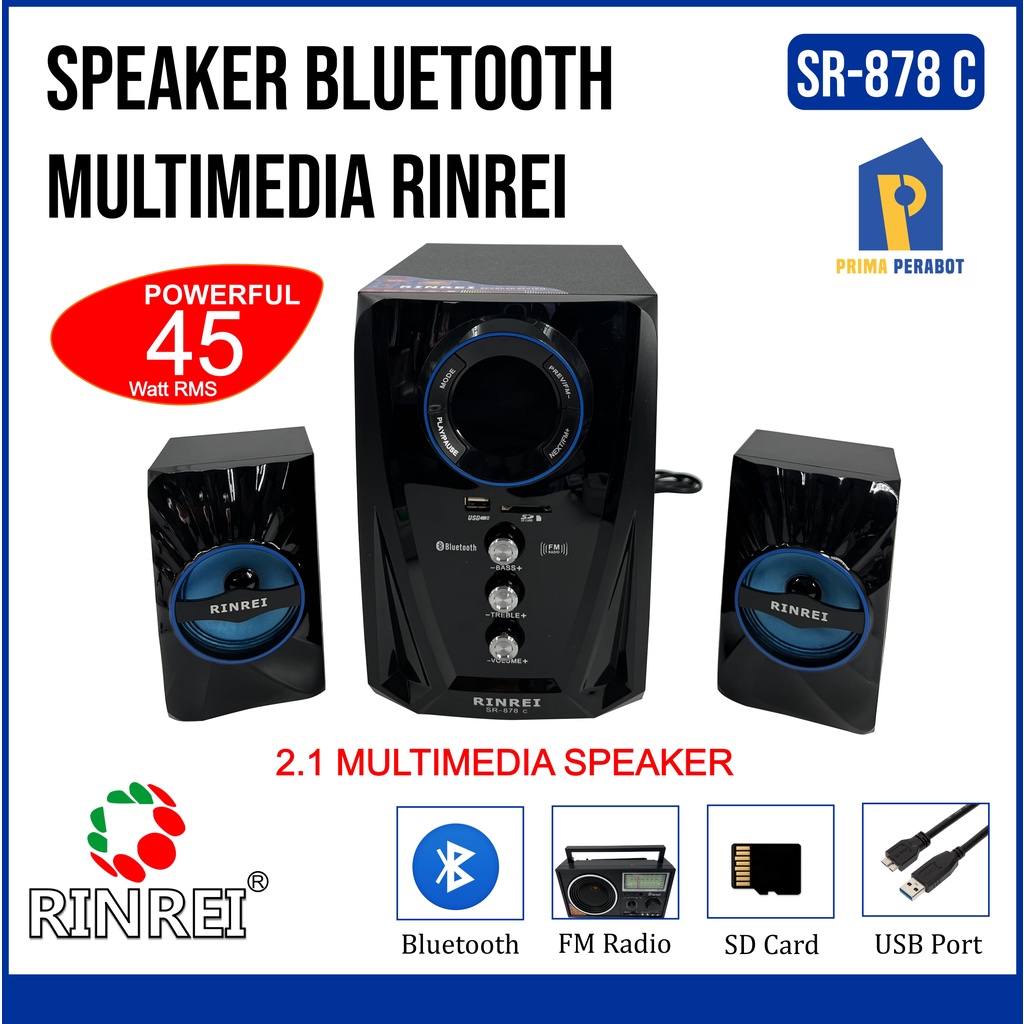 Speaker Bluetooth Musik Multimedia Rinrei SR-878 C