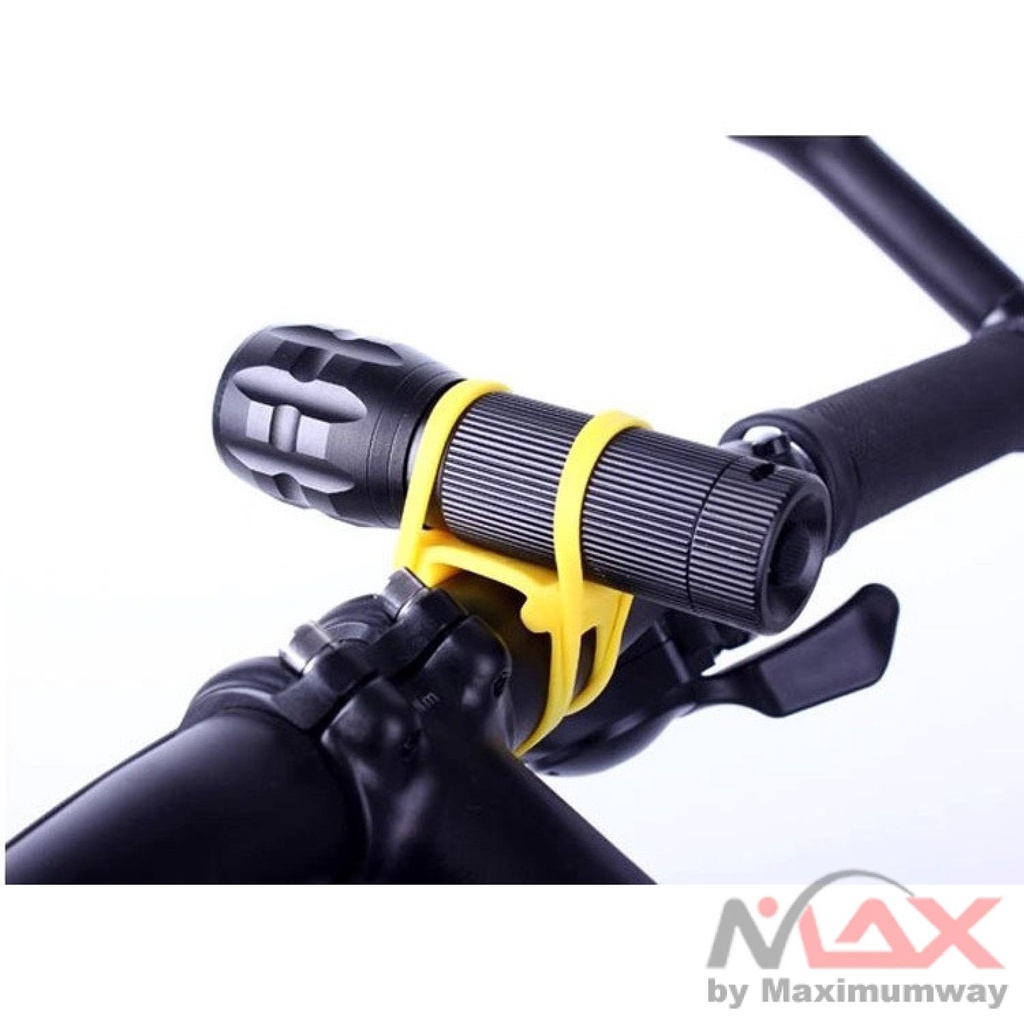 Holder Senter untuk Sepeda Holder Senter Setang Sepeda Silicone Strap Bike Bracket Mount Holder for Flashlight - AB-2962 Warna Hitam