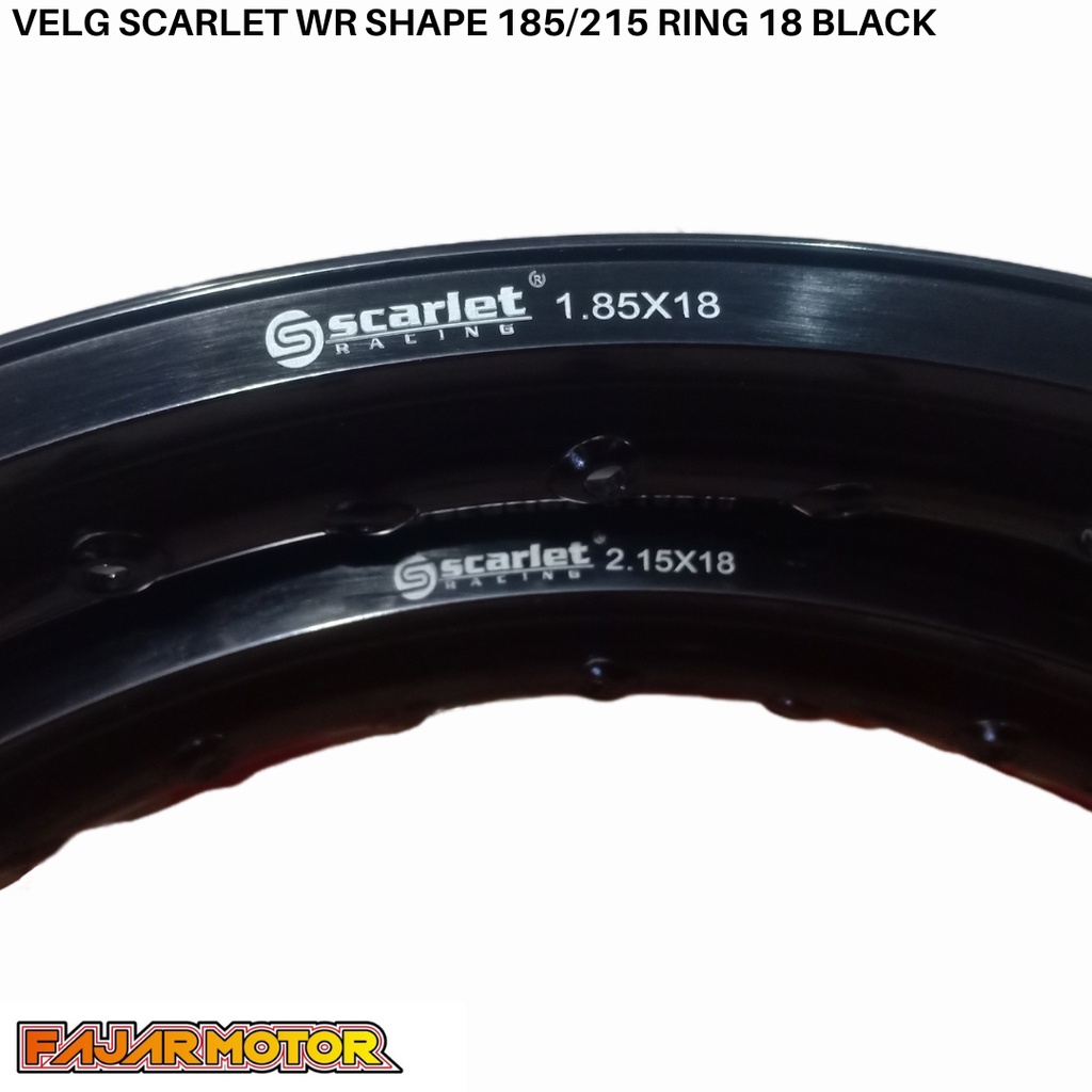 SCARLET ROSSI VELG RING 18 SCARLET RACING WR SHAPE LEBAR 160+185 185+215 RX KING CB GL T1GER