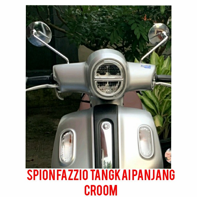 Spion Fazzio Spion Retro Bulat Full Croom Tangkai Panjang Fazzio