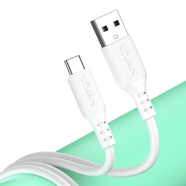 KABEL USB VIVAN VSC100 TYPE C 3A QUALCOMM 3.0 1M FAST CHARGING