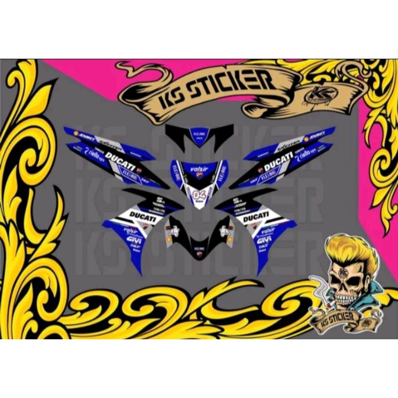 STICKER DECAL JUPITER MX 135 DUCATI KONSEP