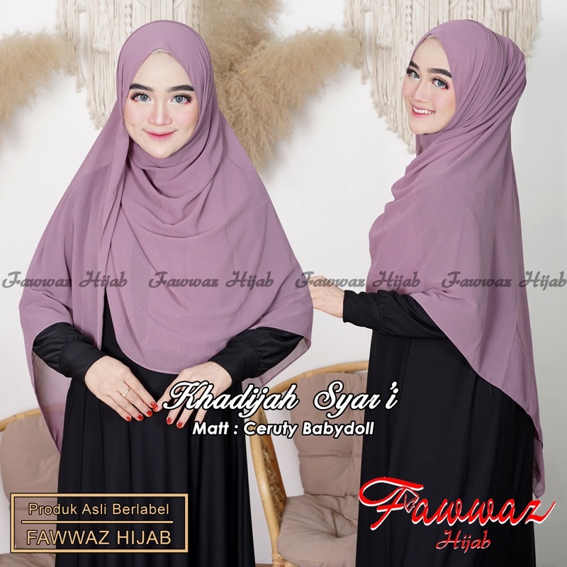 kerudung Pashmina khadijah syar’i 200X90 By Fawwaz hijab