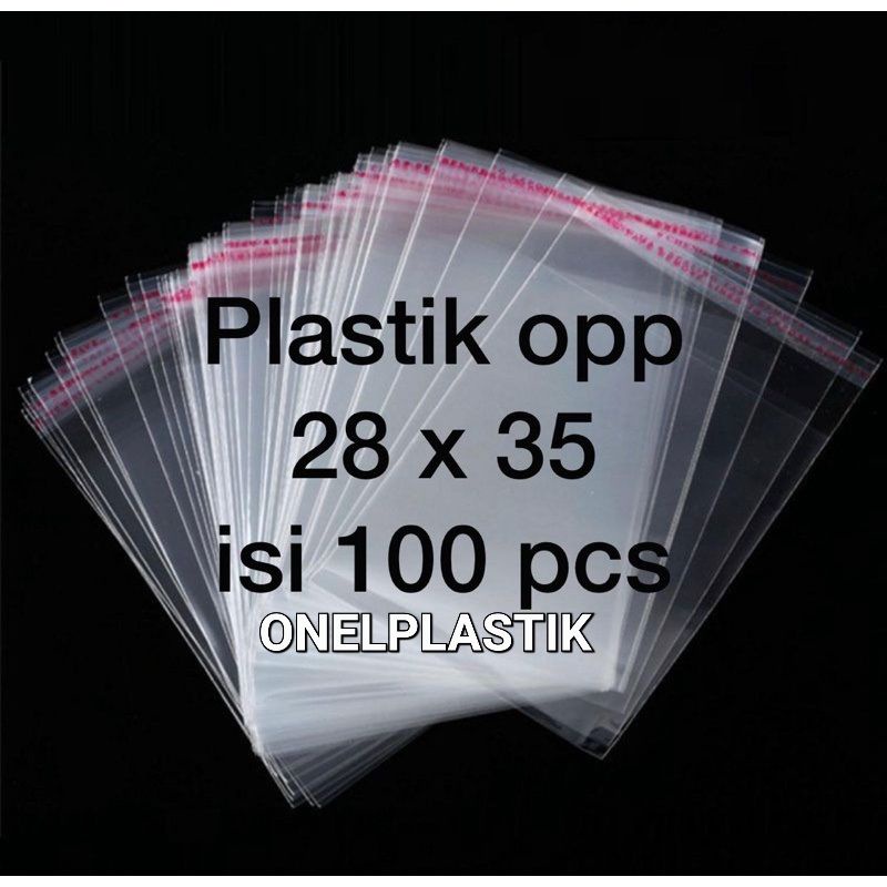 Plastik Opp Baju / Plastik Opp Seal Lem / Plastik Opp Bening Packing Kaos Celana Isi 100 Lembar