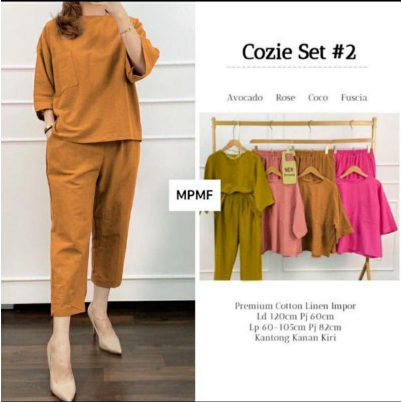 Zeela set /Carmy set /Clara set /Setelan wanita / Setelan Linen terbaru