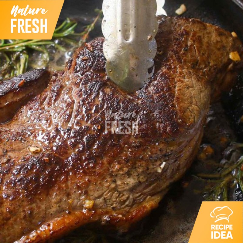 Daging Sapi AUS Sirloin Striploin Premium Grade - Australia Beef Steak Impor Kemasan 200g