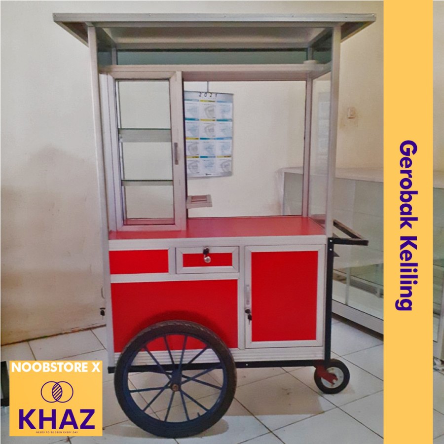 Gerobak Jualan Keliling / Gerobak Dorong / Gerobak Alumunium / Gerobak Kaki Lima