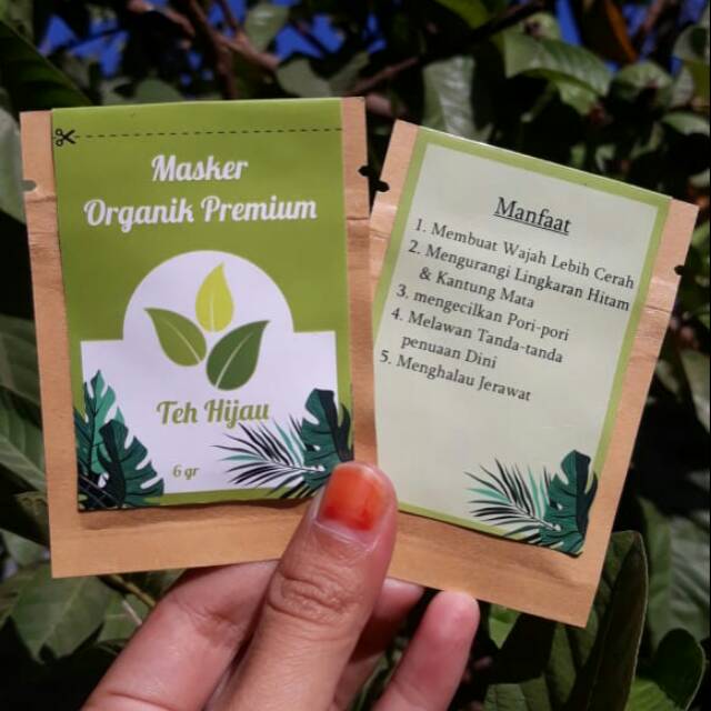 Qday Masker Organik wajah PREMIUM varian TEH HIJAU