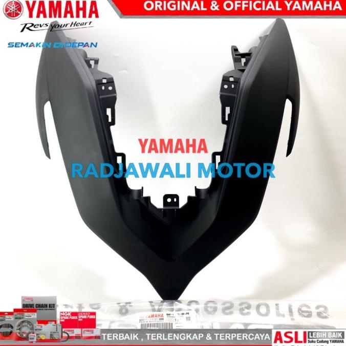 Dasi Cover Tameng Depan Hitam Doff New Aerox 155 Connected Asli Yamaha