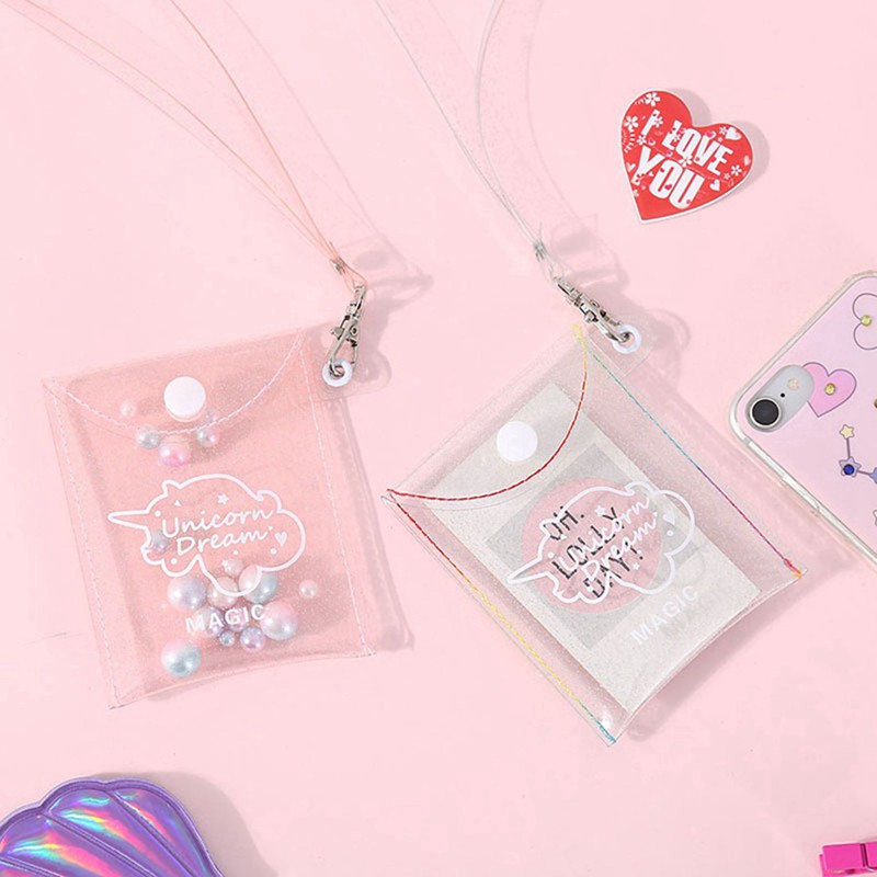 

( CINCIN ) Yo Yo Store Unicorn Card Holder Cute Animal Keyring Bank Card ID Bus Card holders