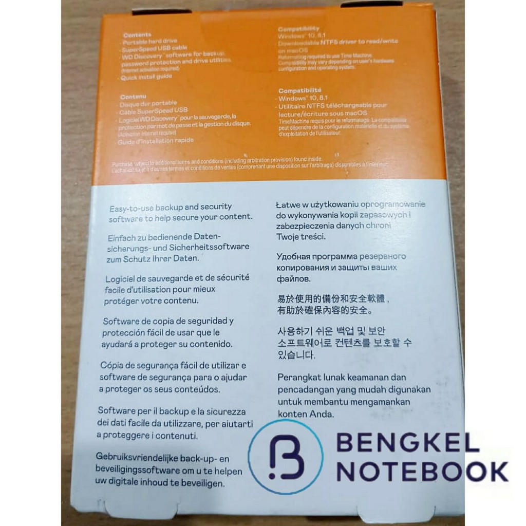 HARDDISK EXTERNAL WD PASSPORT 1TB