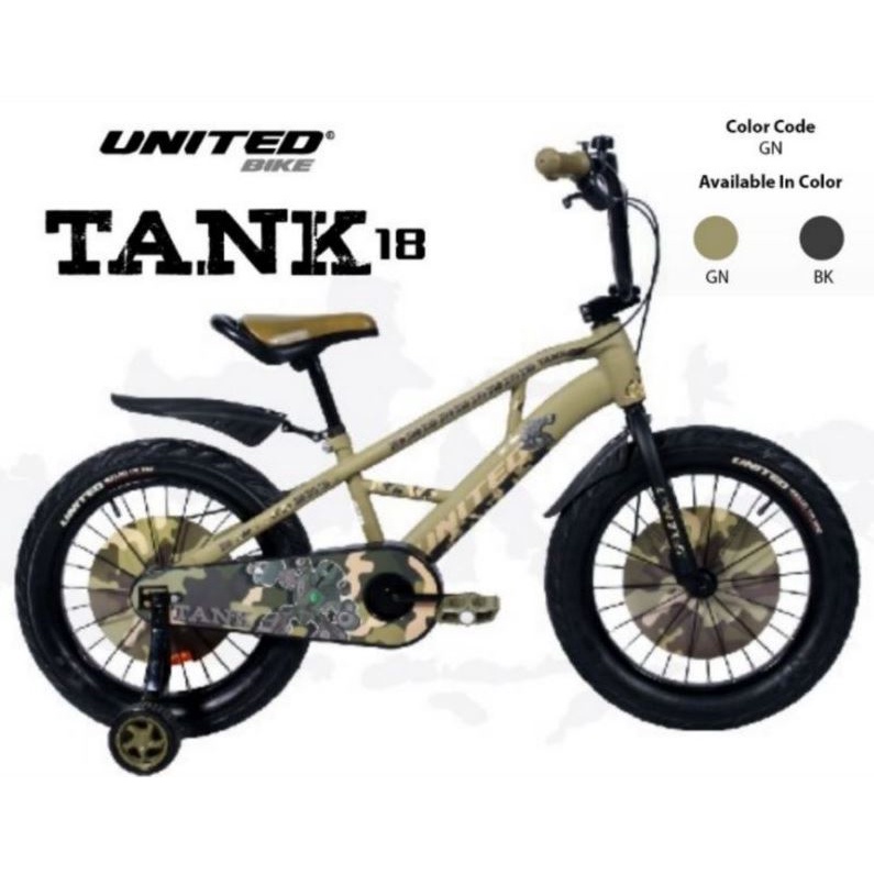 ❤Bazar❤ Sepeda Anak Cowok BMX 12 Inch United Tank