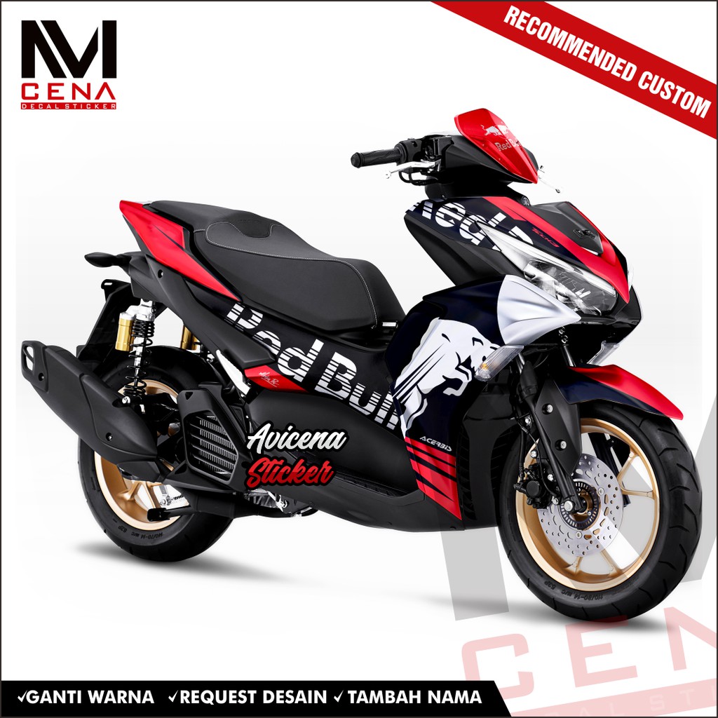 Sticker Decal Aerox Connected 2021 Decal Sticker Aerox 2021 Dekal Aerox Bull 2