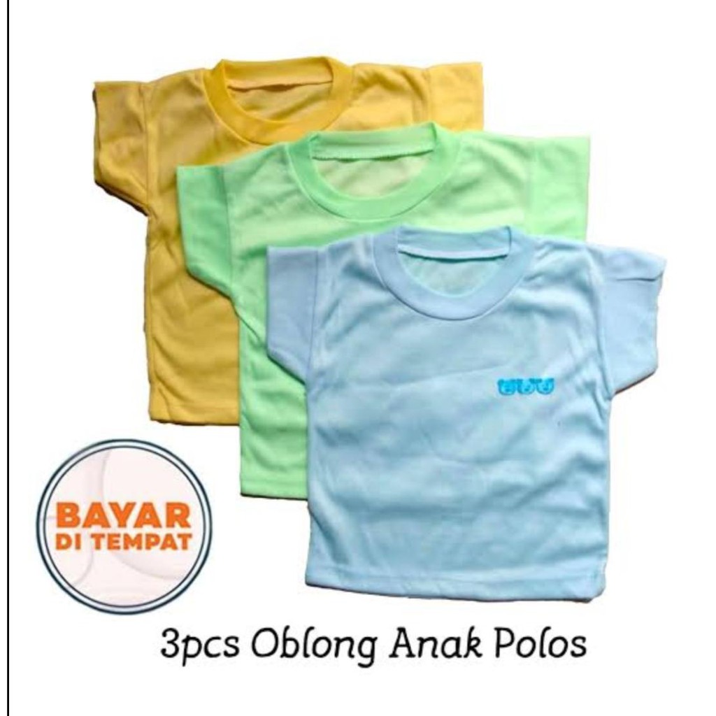 Kaos Oblong Bayi Polos Dolphin Bahan Adem 0-3 - Kaos Oblong dolphin