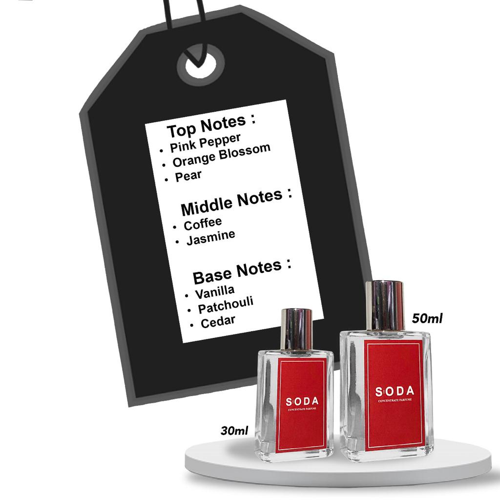 SODA PARFUME inspired by YSL BLACK OPIUM- Original Parfum Wanita