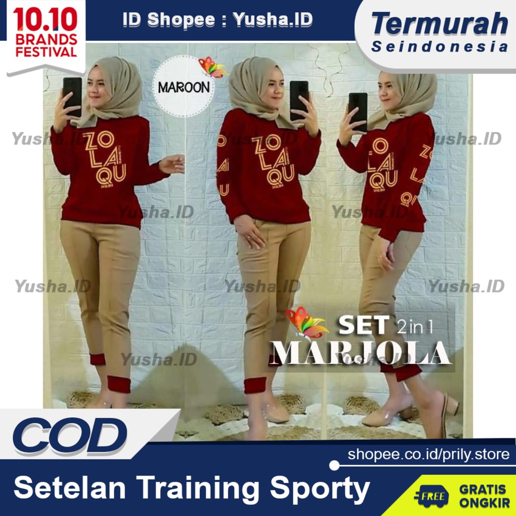 (DISCOUNT) BAJU OLAHRAGA MUSLIMAH BMS 05 UNGU BAJU SENAM WANITA MURAH I.4987070.399531501