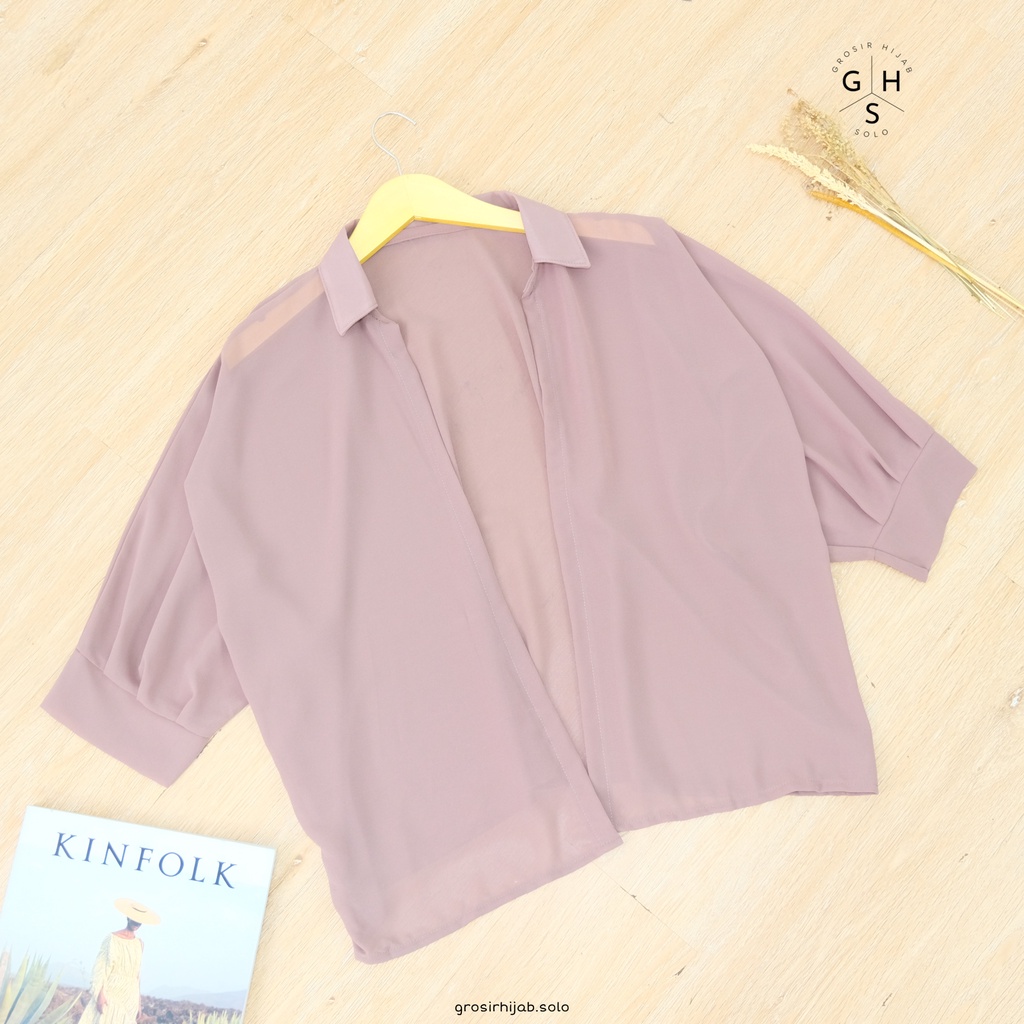 (AMD) CARDIGAN ZOLLA BATWING OUTER ATASAN WANITA CERUTI-CD ZOLLA CHOCO