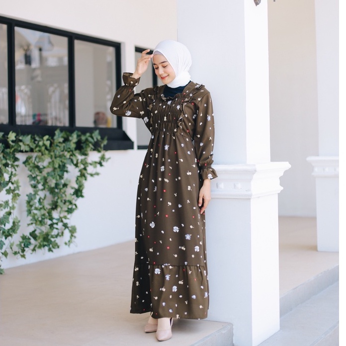 (RPA) GAMIS MELANISA BUSUI DRESS RAYON UNIQLO