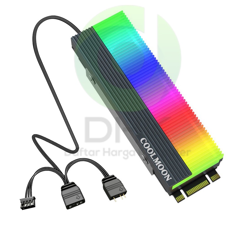 Promo HEATSINK Cool Moon M.2 SSD Heatsink M2 SSD Hard Drive Heatsink ARGB Sync