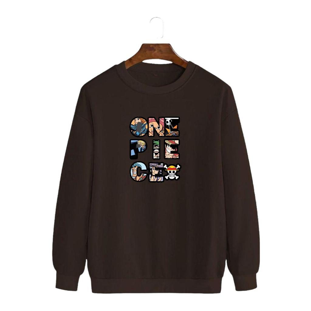 .Noveli wear - Sweater basic crewneck distro Anime One piece bahan berkualitas