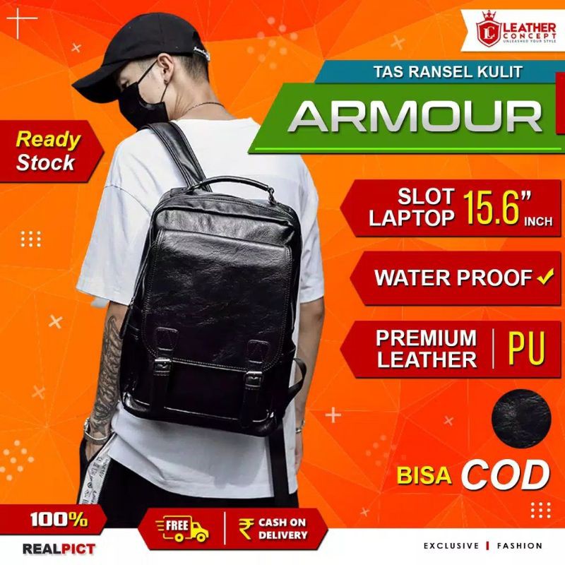 Tas Ransel Kulit Pria Tas Pria (ARMOUR)