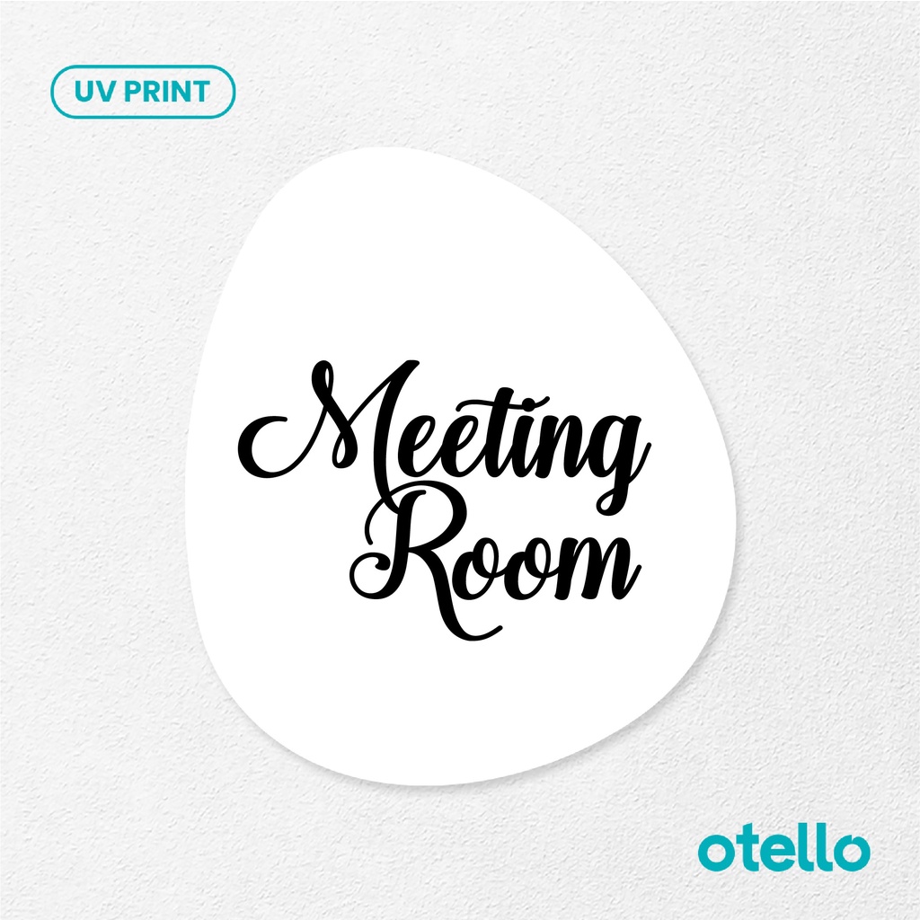 Tulisan Meeting Room Sign Board Akrilik Tempel Signage Dinding Papan Label Acrylic Restoran Wall Stiker Dinding Petunjuk Toko Cafe