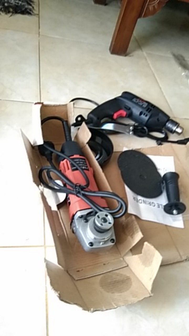 [3item] Paket Mesin Las Edon Merah 120a + Bor Jld 10-3 + Gerinda Jld J9554