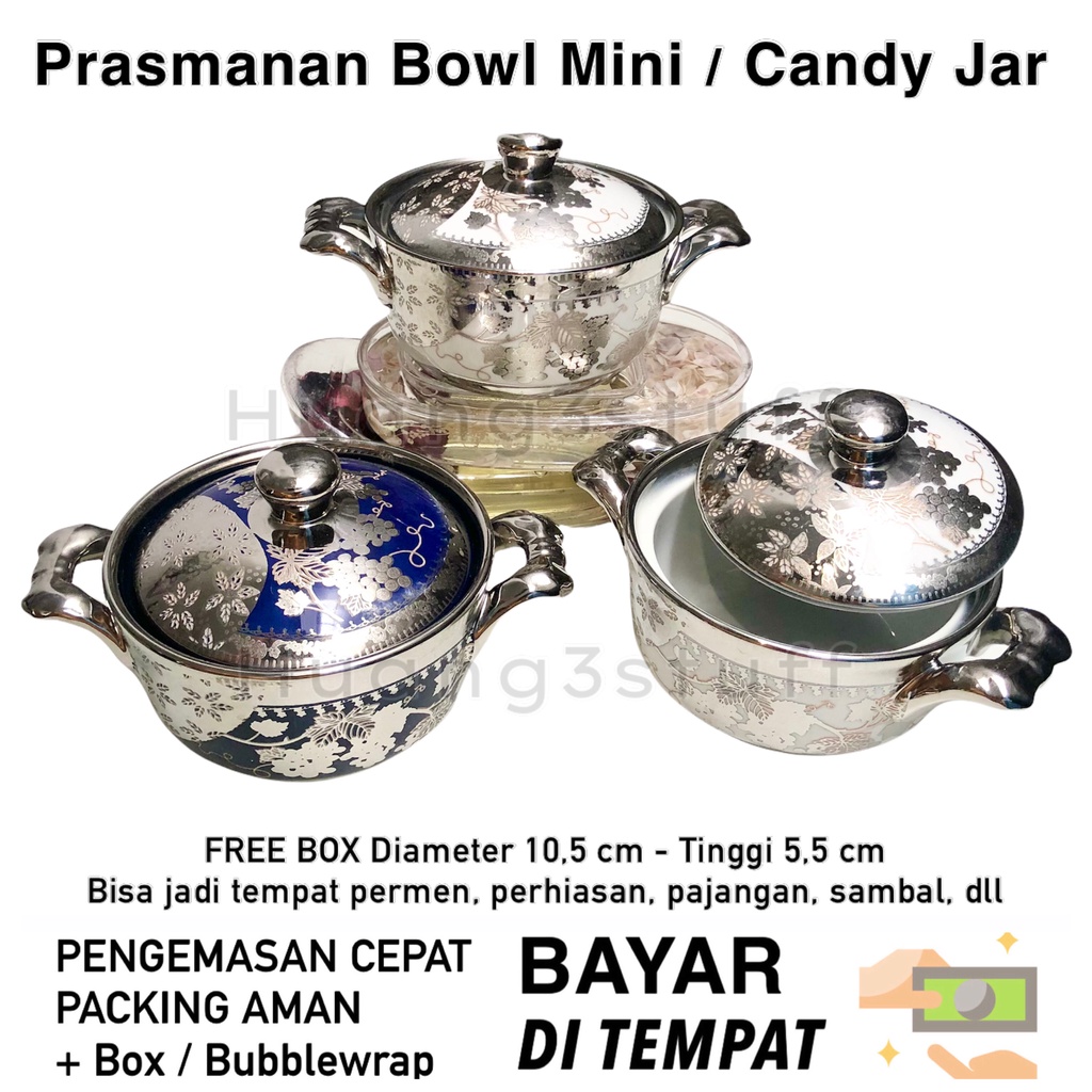 Mangkok Keramik Mini / Tempat Permen Tempat Sambal Keramik Elegan untuk Souvenir dan Pajangan