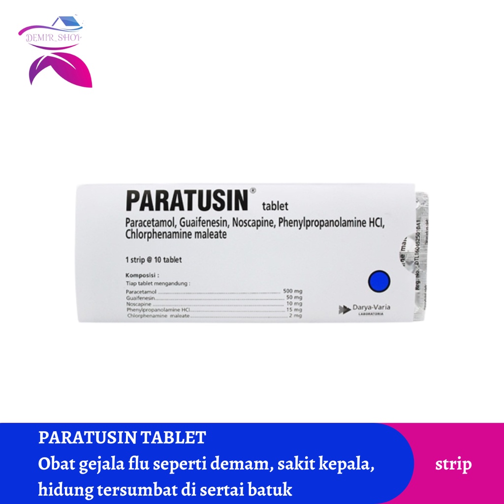 Paratusin Tablet - Obat Flu, Demam, Sakit Kepala, HidungTersumbat