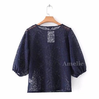  Baju  Atasan  Outer Blouse Brukat Lace Wanita Korea Import 