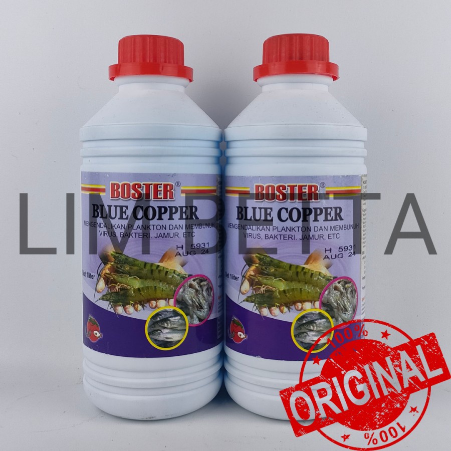 BOSTER BLUE COPPER 1 LITER / ANTISEPTIK CUPRI IKAN DAN UDANG