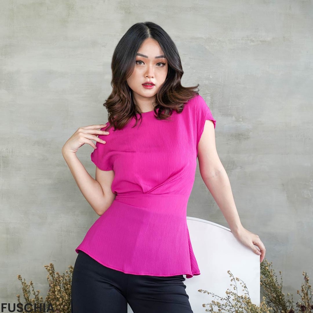 Atasan Blouse Wanita | Atasan Blouse Vega | Blouse Korea Style | Blouse Fuschia | Top Atasan Blouse 