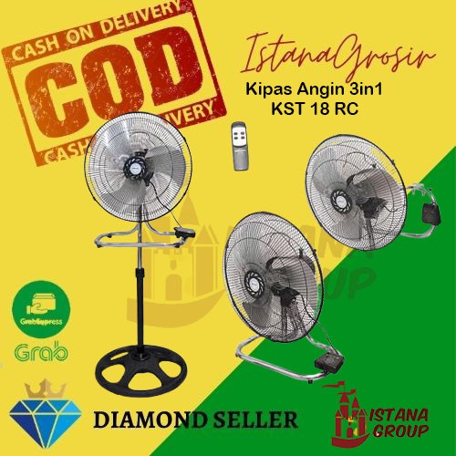 MIYAKO Kipas Angin Besi KST 18 RC remote control fan miyako