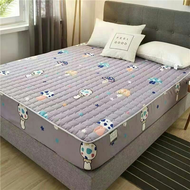 SPREI SULTAN WATERPROOF 180 x 200 CM ANTI AIR IMPOR BED PROTECTOR KUNING WORTEL PINK-1