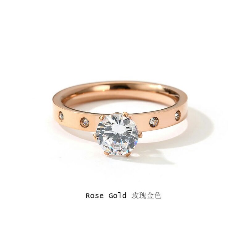 cincin aksen Berlian imitasi,Titanium