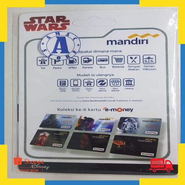 Bisa Bayar Ditempat ( COD ) Mandiri E-Money Star Wars: The Last Jedi Edition - Robots Keren