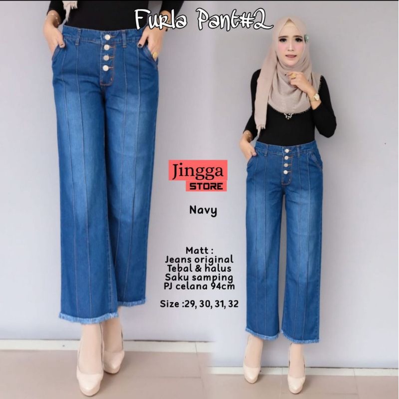 celana boyfriend Kulot rawis realpict