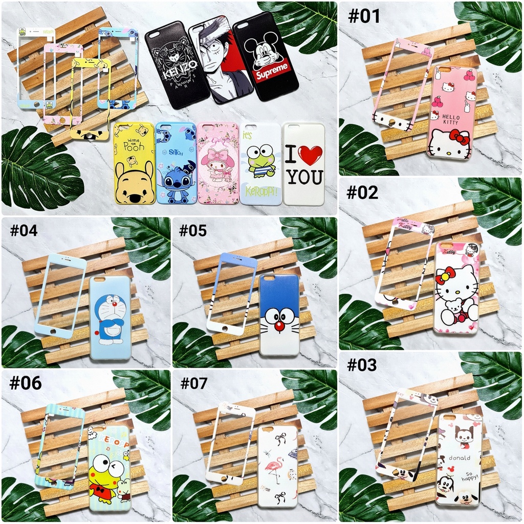 [ BUY 1 GET 1 FREE ] AMC -  VIVO Y71 V5 V5S V5 LITE V7 V9 | Soft Case + Tempered Glass Motif Cartoon