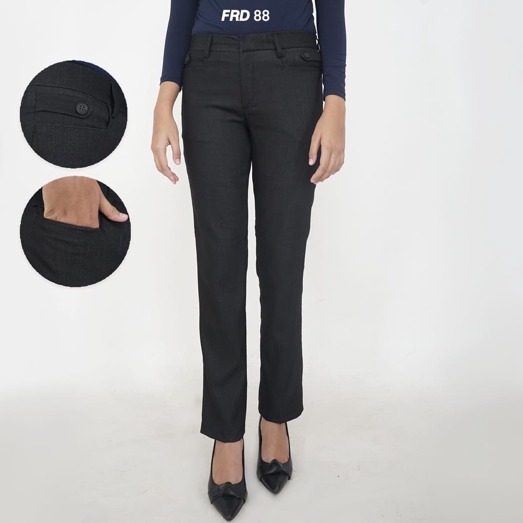 CELANA KANTOR FORMAL KERJA MODEL KANTONG JEAN SKHUSUS HITAM/CELANA PANJANG KANTOR WANITA SLIM FIT/CENALA KERJA FORMAL WANITA SLIM FIT/CELANA BAHAN WANITA YG TERND/CELANA SLIM FIT WANITA KARIR/CELANA PANJANG ELEGAN WANITA