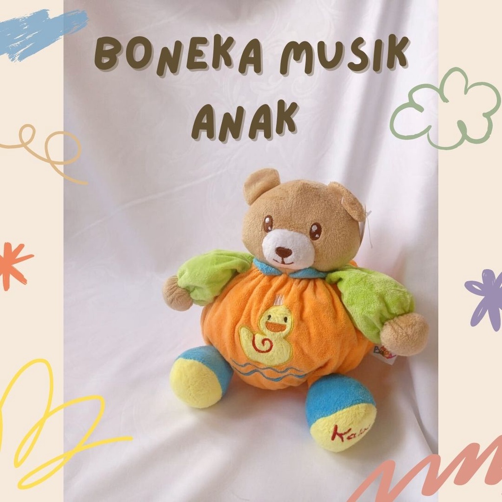 Boneka musik tarik bayi BESAR mainan Baby Grow   kado bayi