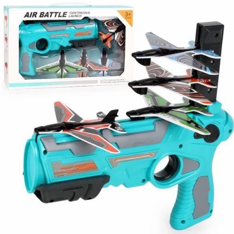 Mainan Tembakan Launcher Pesawat - Air Battle Roket Terbang Plane Anak